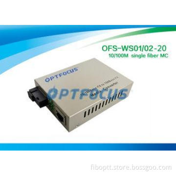 1310 & 1550 nm Single Fiber SM SC 10 / 100M Fiber Media Con
